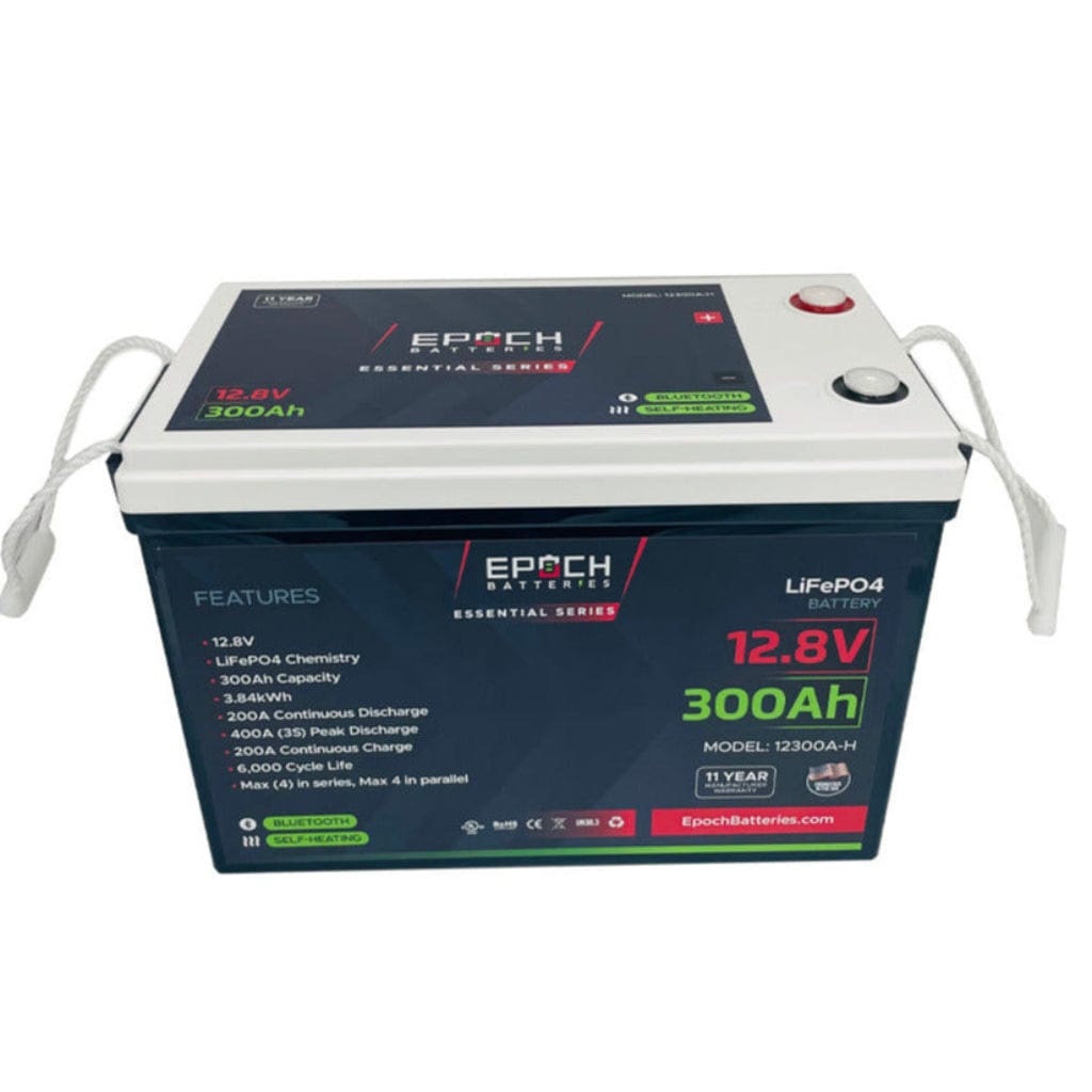 12300A-H Epoch Essentials 12V 300Ah LiFePO4 Battery | 4000 Cycles | IP54 Rated | Internal Heating