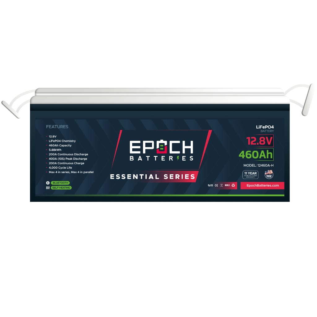 12460A-H Epoch Essentials 12V 460Ah LiFePO4 Battery | 6000 Cycles | IP21 Rated | Internal Heating