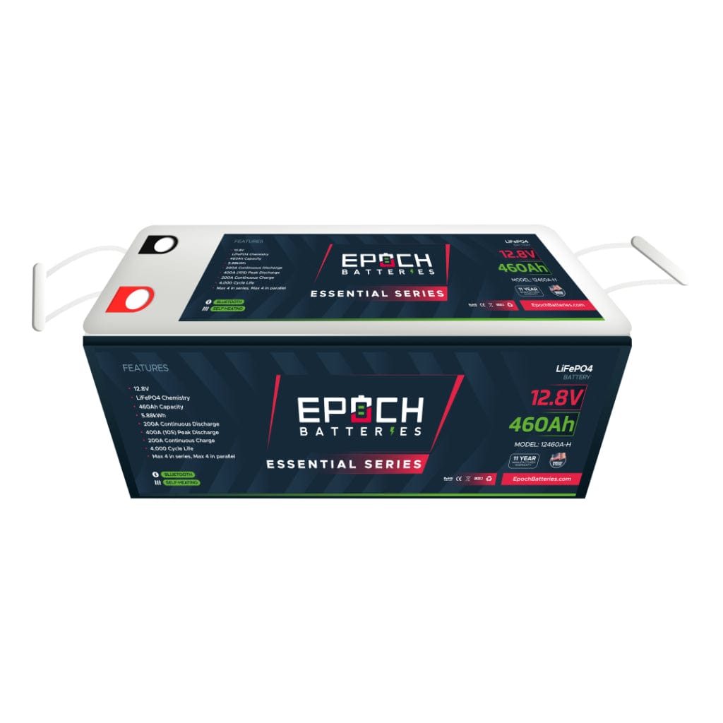 12460A-H Epoch Essentials 12V 460Ah LiFePO4 Battery | 6000 Cycles | IP21 Rated | Internal Heating
