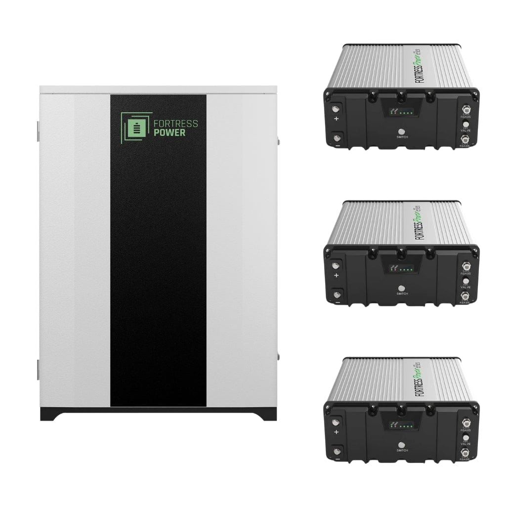 DURARACK-3-EFLEX-BATTERY Fortress Power DuraRack Indoor / Outdoor Enclosure with 3 or 4 eFlex Batteries | IP65 Rated | Carbon Steel