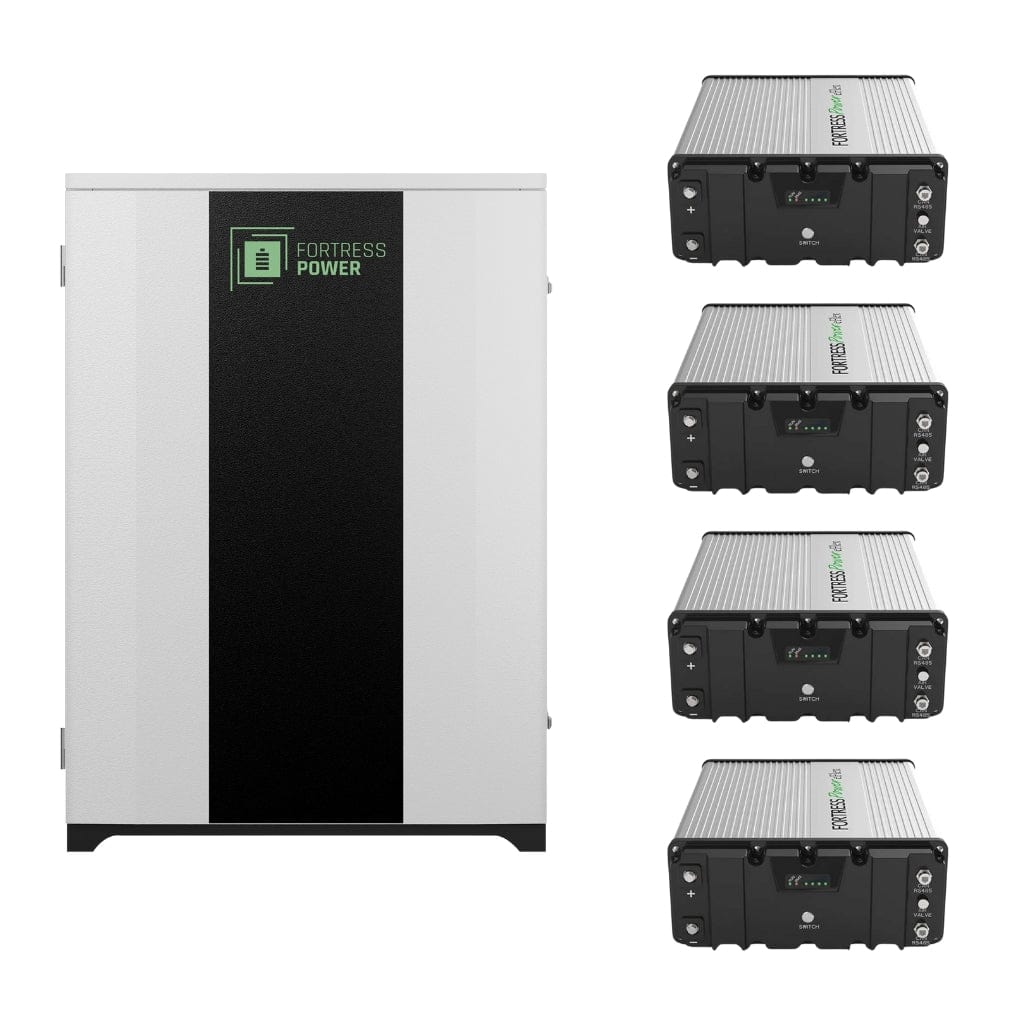 DURARACK-4-EFLEX-BATTERY Fortress Power DuraRack Indoor / Outdoor Enclosure with 3 or 4 eFlex Batteries | IP65 Rated | Carbon Steel