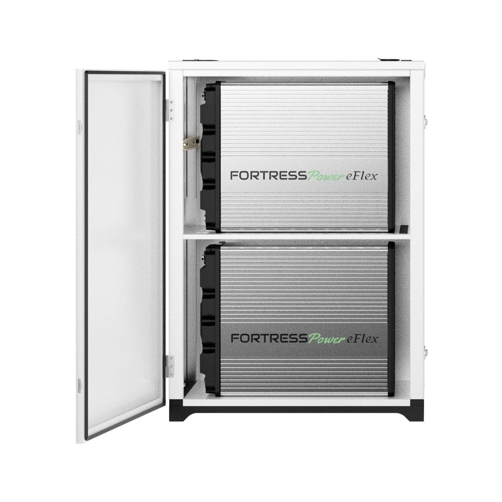 Fortress Power DuraRack Indoor / Outdoor Enclosure with 3 or 4 eFlex Batteries | IP65 Rated | Carbon Steel