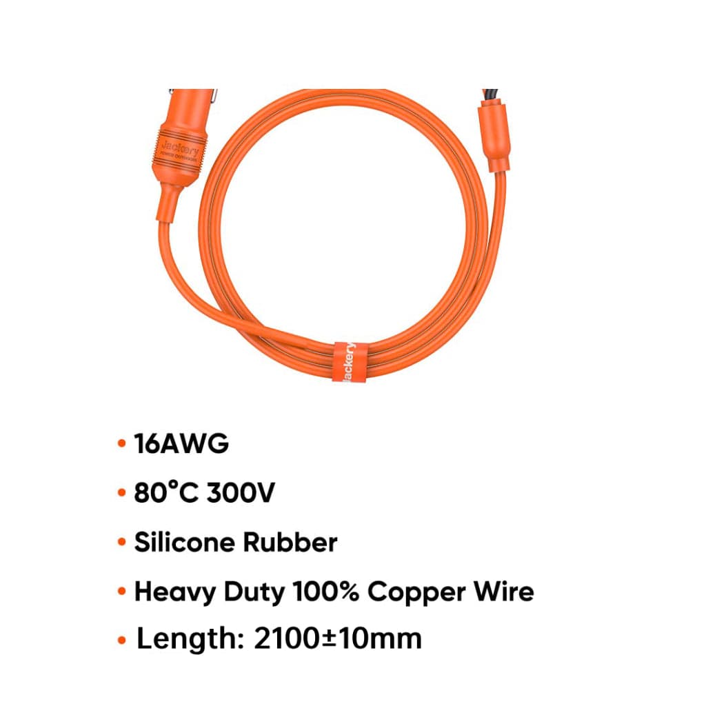 21-0006-000025 Jackery 12V Automobile Battery Charging Cable | Car Battery Charging