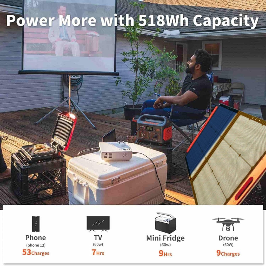 Jackery Explorer 500 LiFePO4 Portable Power Station | 500W | 518Wh | 800 Cycles | Solar Generator