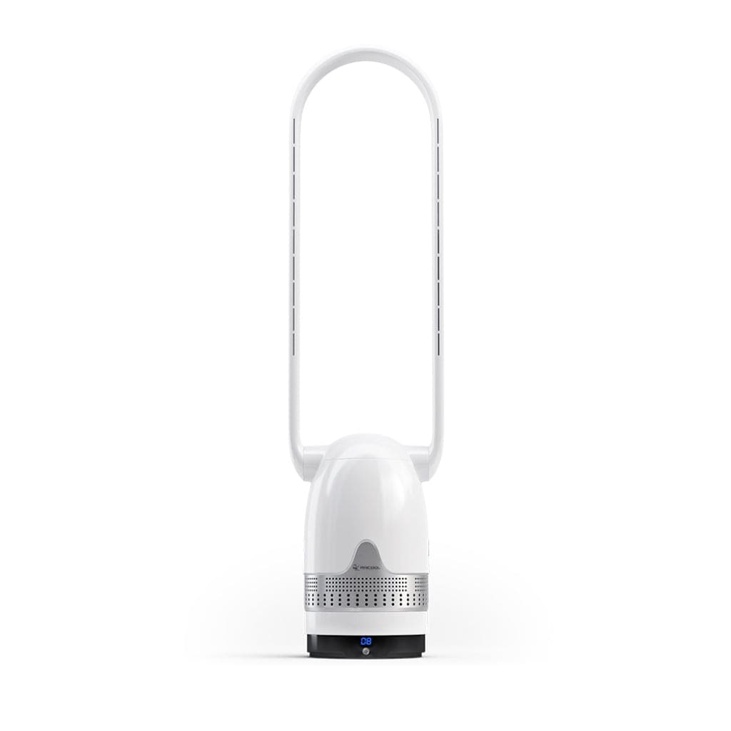 MRFAN38PLOAG MRCOOL MrBreeze Silver Oval Bladeless Fan and Air Purifier