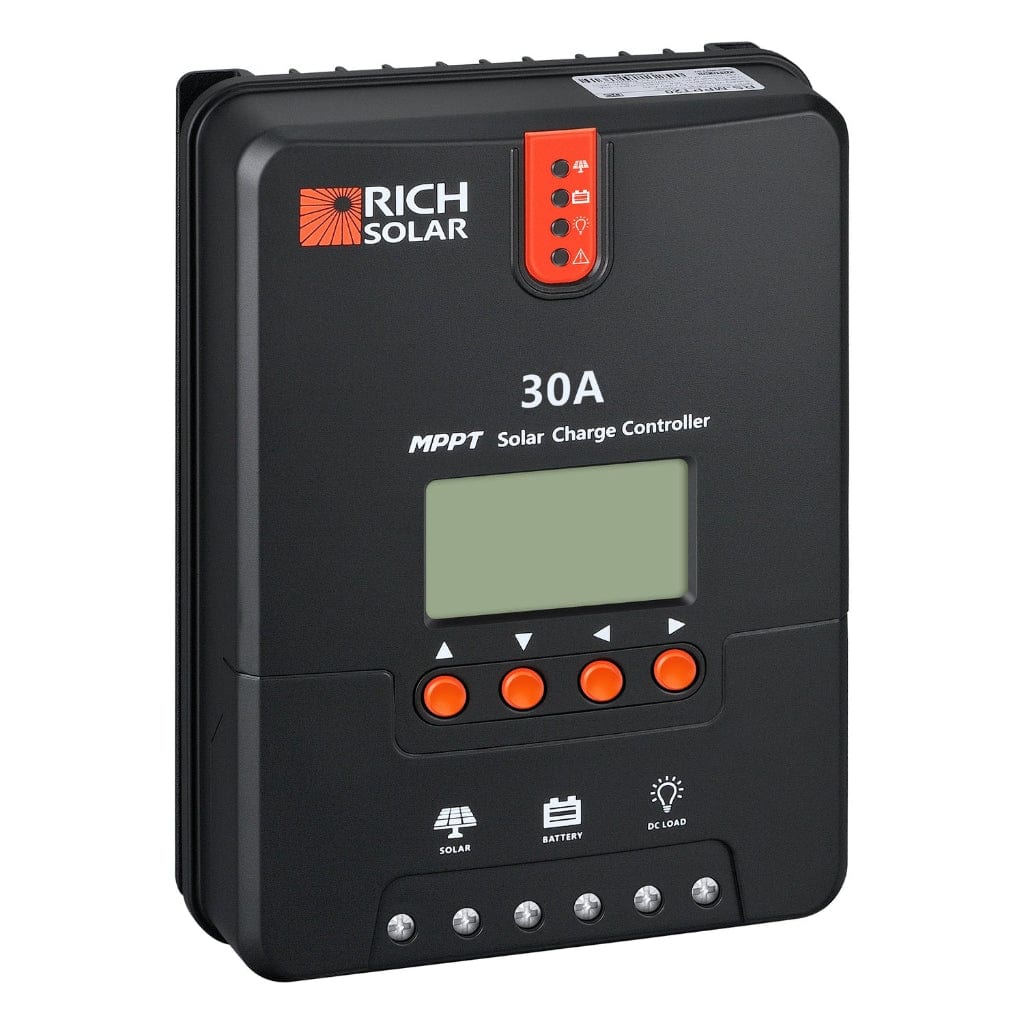 RS-MPPT30 Rich Solar 30 Amp MPPT Solar Charge Controller 12V/24V | LCD Screen | IP32 Rated
