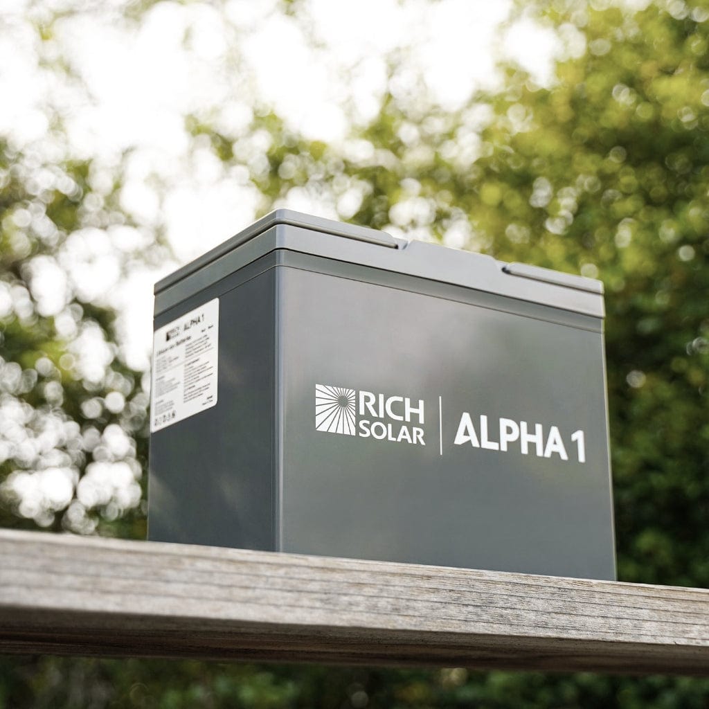 RS-B121S Rich Solar Alpha 1 12V 1280Wh 100Ah Self-Heating LiFePO4 Battery | IP65 Rated | 7000 Cycles | Solar Battery