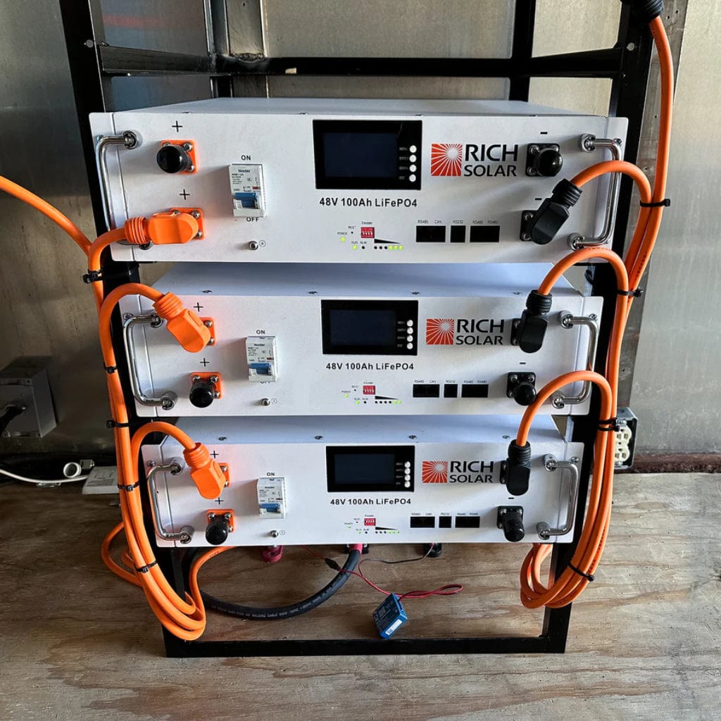 RS-B48100SR Rich Solar Alpha 5 48V 4800Wh 100Ah LiFePO4 Server Rack Battery | IP65 Rated | 7000 Cycles | Lightweight | Solar Battery