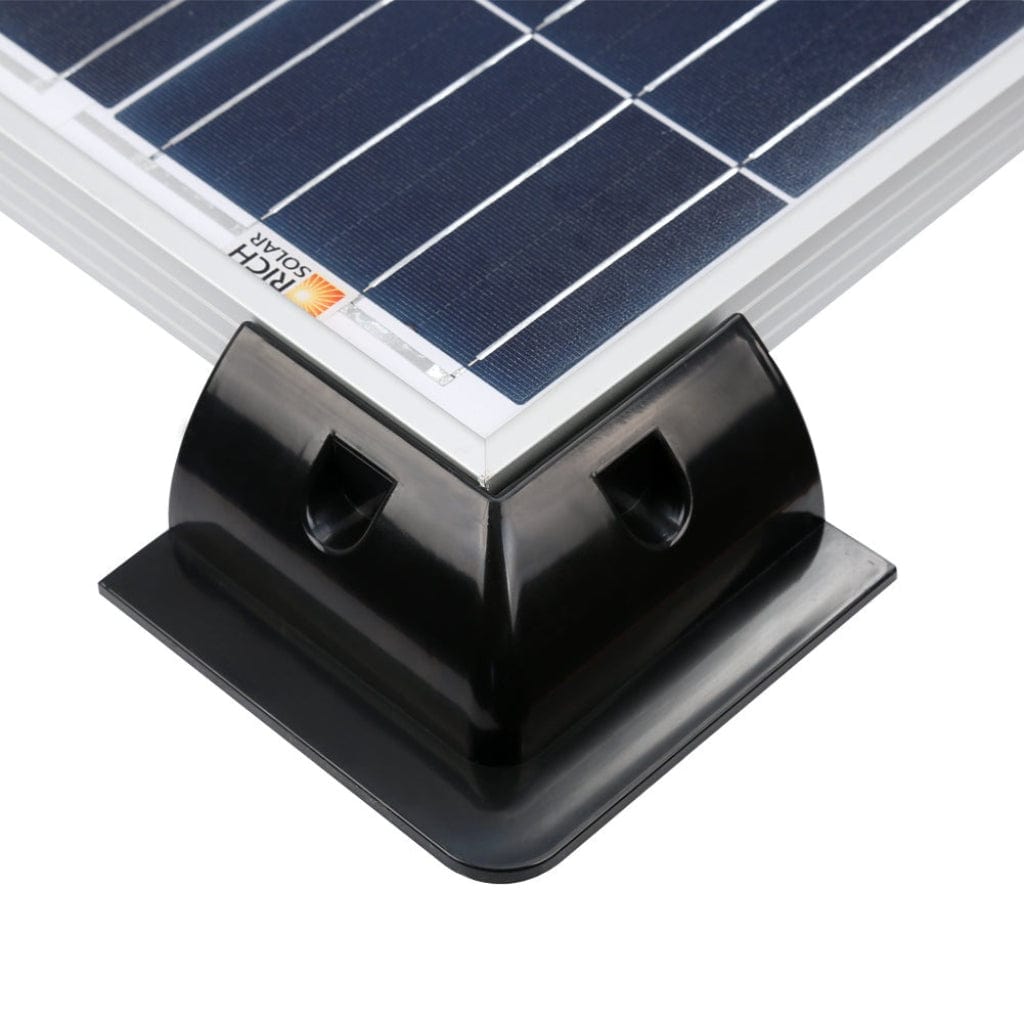 Rich Solar Corner Bracket Mount Set of 6 | UV Resistant | ABS Plastic Material