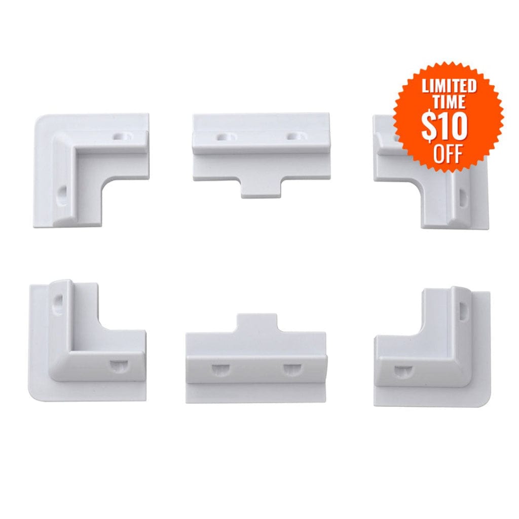 Rich Solar Corner Bracket Mount Set of 6 | UV Resistant | ABS Plastic Material