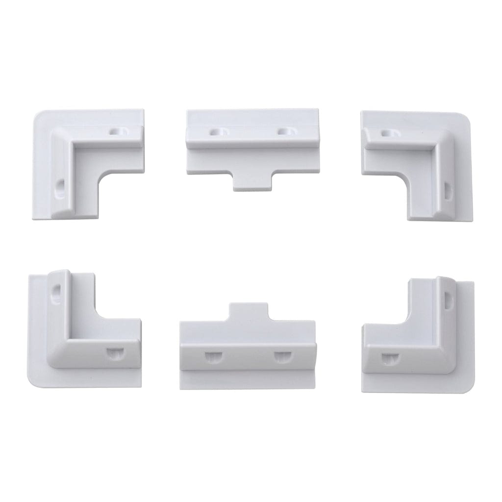 RS-C6W Rich Solar Corner Bracket Mount Set of 6 | UV Resistant | ABS Plastic Material