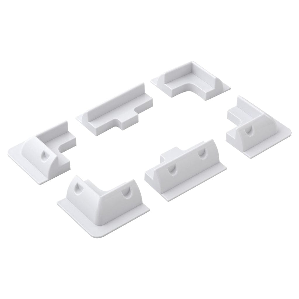 Rich Solar Corner Bracket Mount Set of 6 | UV Resistant | ABS Plastic Material