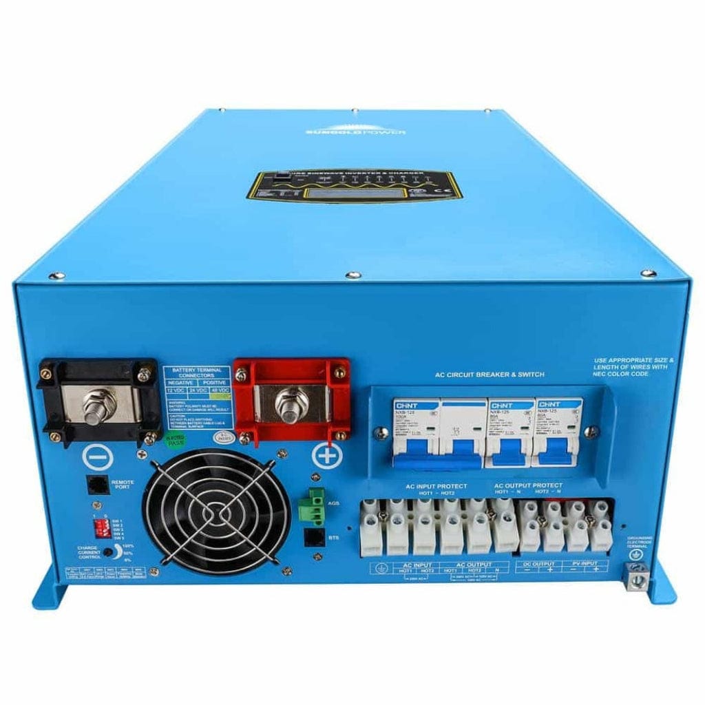 LFPV12K48V240VSP SunGoldPower 12000W 48V Split Phase Inverter Charger | Pure Sine Wave | Off-Grid | Home Backup Inverter