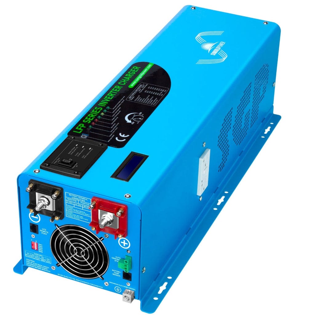 LFP4K12V120VSG SunGoldPower 4000W DC 12V Pure Sine Wave Inverter with Charger | Low Frequency Inverter | Overload Protection