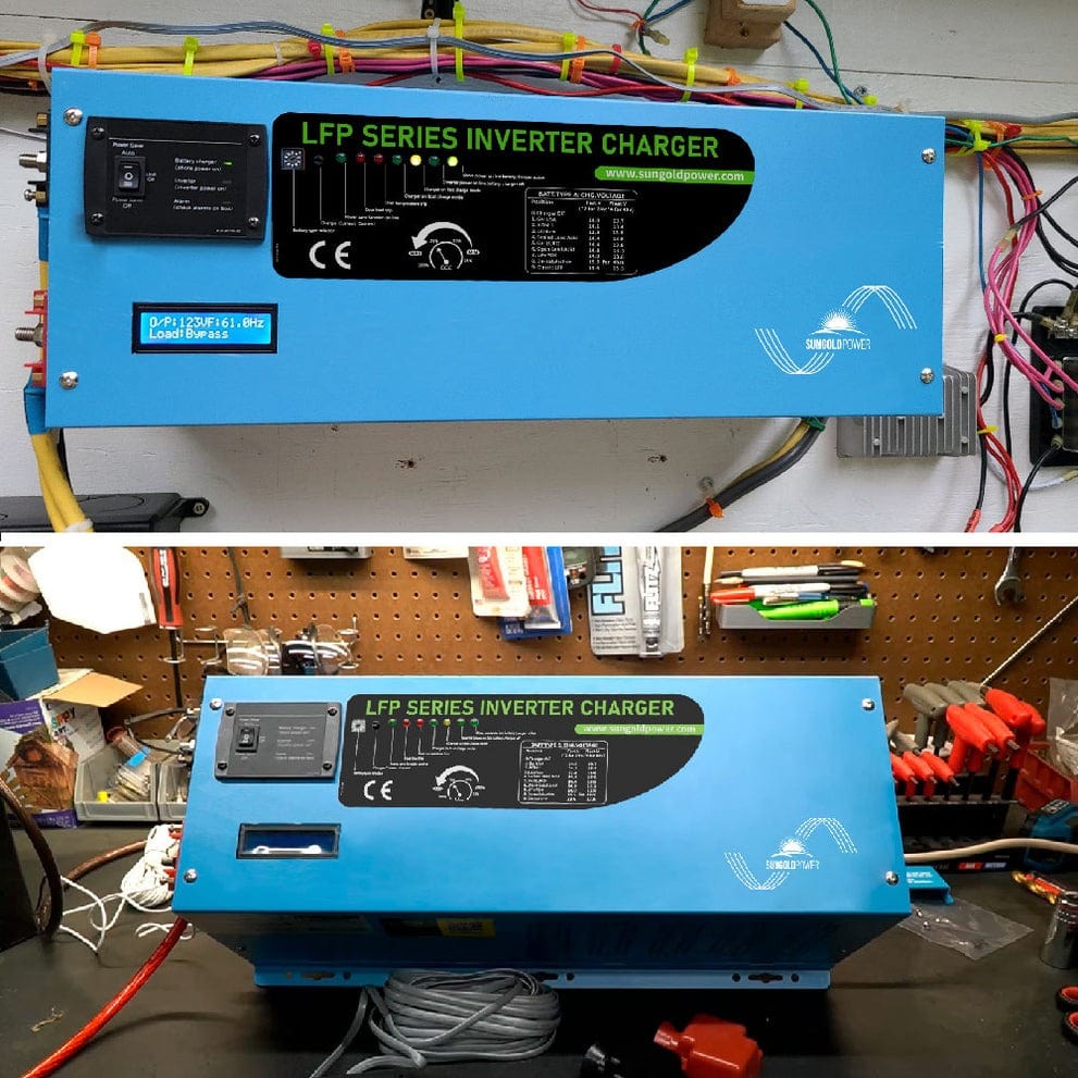 LFP4K24V120VSG SunGoldPower 4000W DC 24V Pure Sine Wave Inverter with Charger | Low Frequency Inverter | Overload Protection