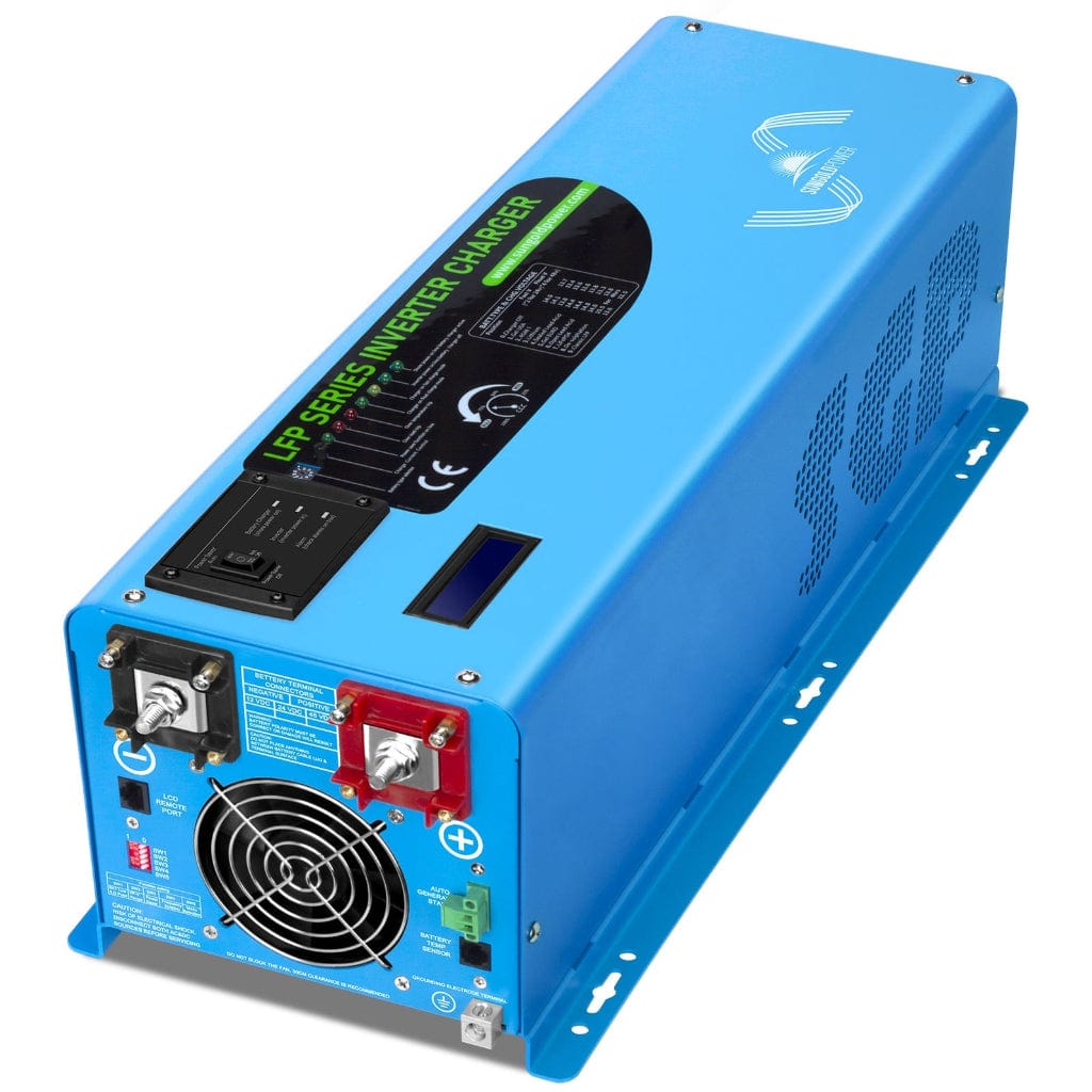 LFP4K48V230VSP SunGoldPower 4000W DC 48V Split Phase Inverter with Charger | Pure Sine Wave | Low Frequency | UL1741 Standard