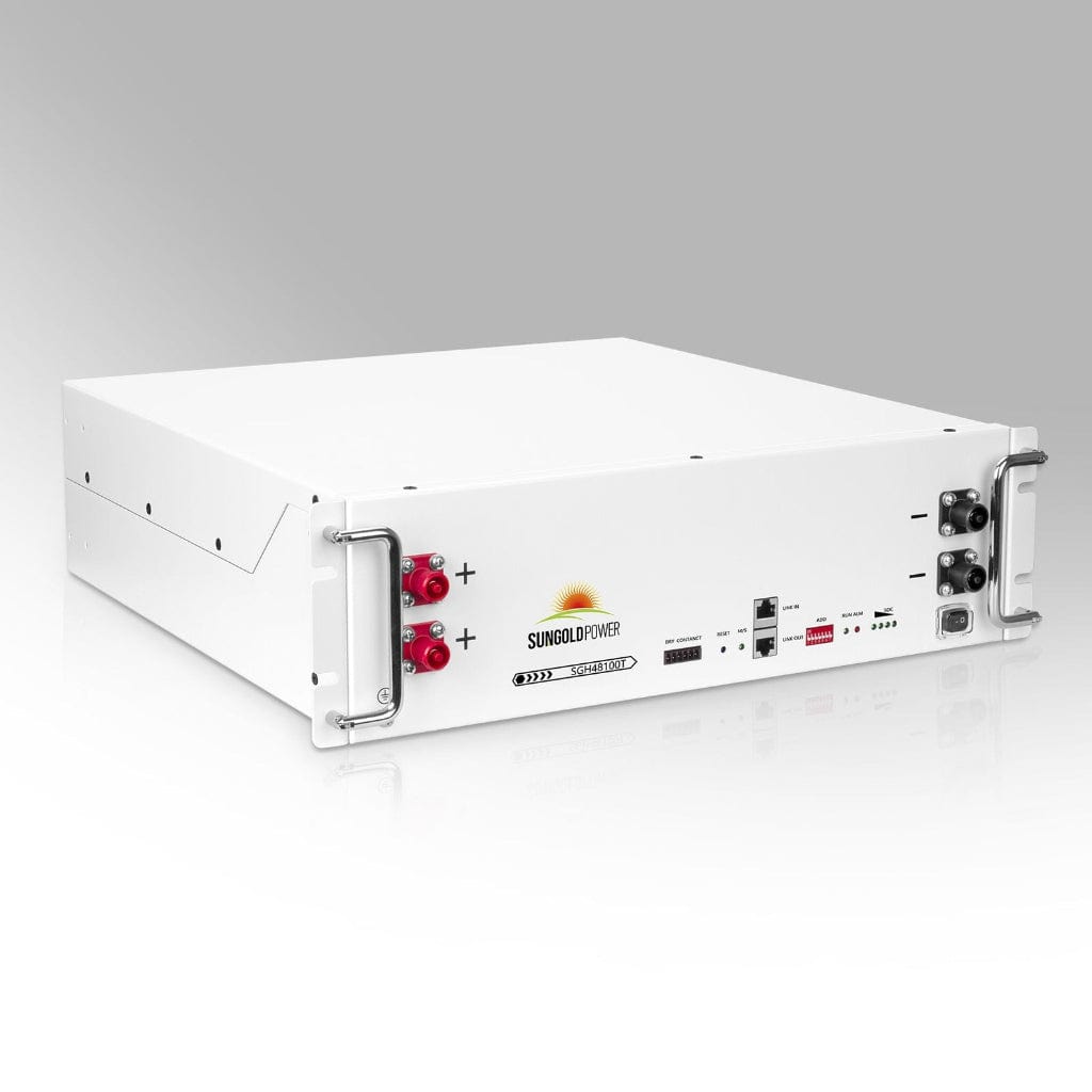 SGH48100T SunGoldPower SGH48100T 48V 100AH Server Rack LiFePO4 Battery | LED Display | 7000 Life Cycles | Home Backup Battery