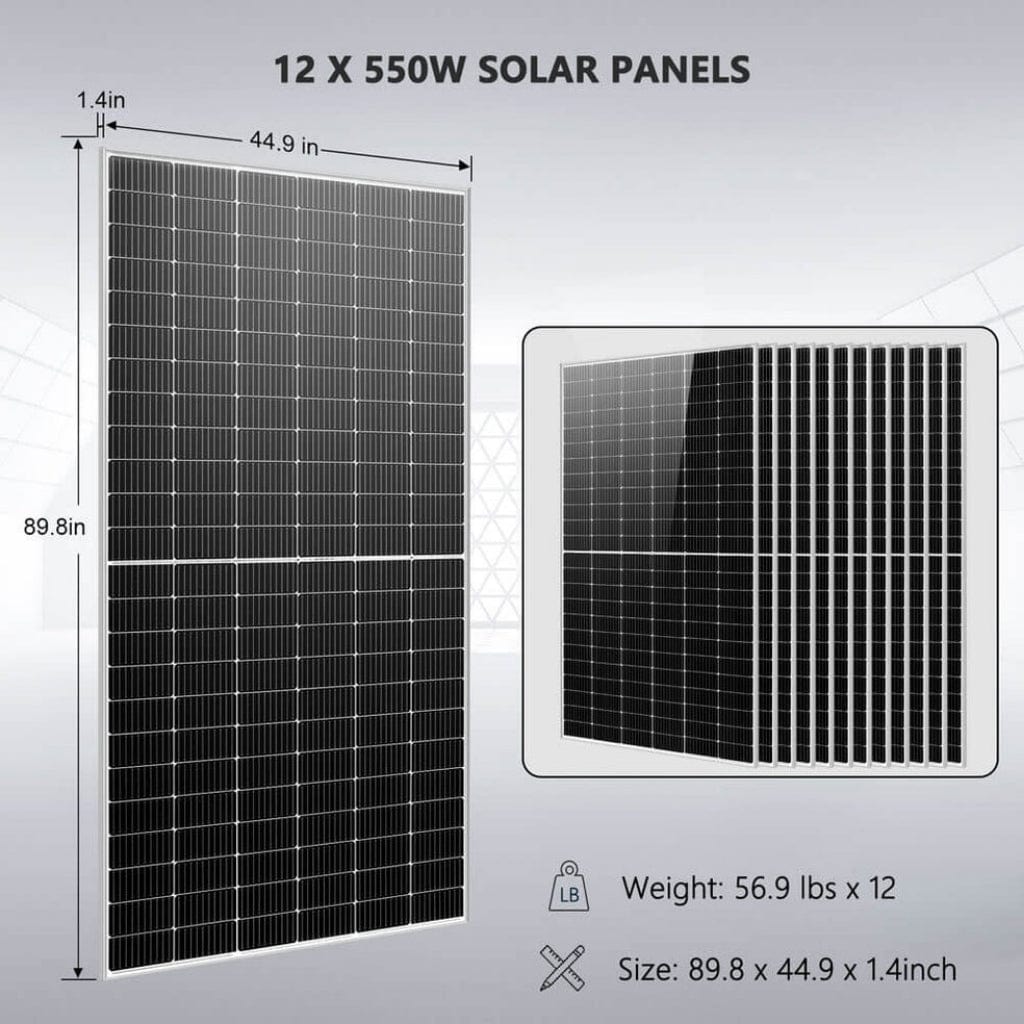 SGR-10K25S SunGoldPower SGR-10K25S Off-Grid Solar Kit with 25.6kWh Server Rack LiFePO4 Battery and 10000W Split Phase Solar Inverter | 6600W Mono Solar Panel | Home Solar Generator