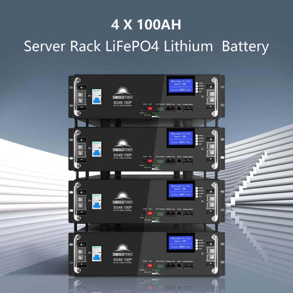 SGR-15K20E SunGoldPower SGR-15K20E Off-Grid Solar Kit with 20.48kWh Server Rack LiFePO4 Battery and 15000W Split Phase Pure Sine Inverter | 7470W Mono Solar Panel | Home Solar Generator
