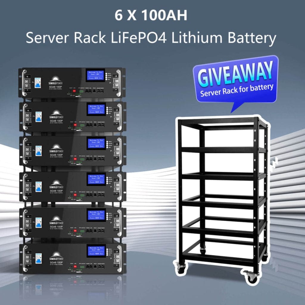 SGR-20K30E SunGoldPower SGR-20K30E Off-Grid Solar Kit with 30.72kWh Server Rack LiFePO4 Battery and 20000W Split Phase Pure Sine Inverter |14080W Mono Solar Panel | Home Solar Generator