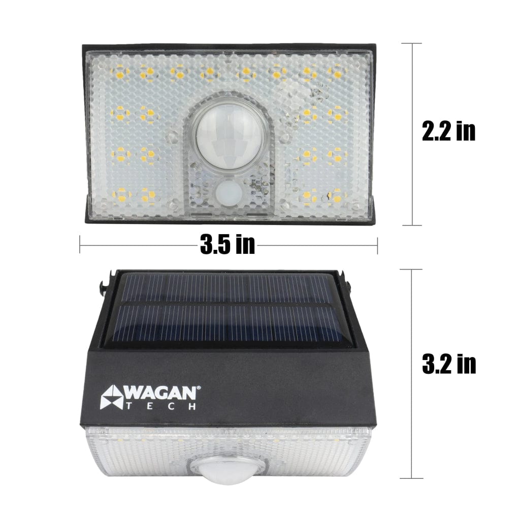 8570 Wagan Tech 1000 Lumen Solar Wall Light | IP65 Rated | Monocrystalline Solar Panel