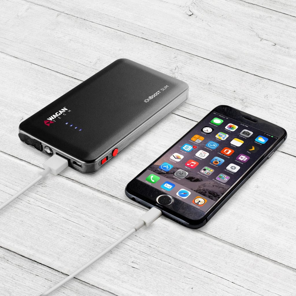 7504 Wagan Tech iOnBoost Slim Power Bank with Jump Starter | 5400mAh | CE & FCC Certified