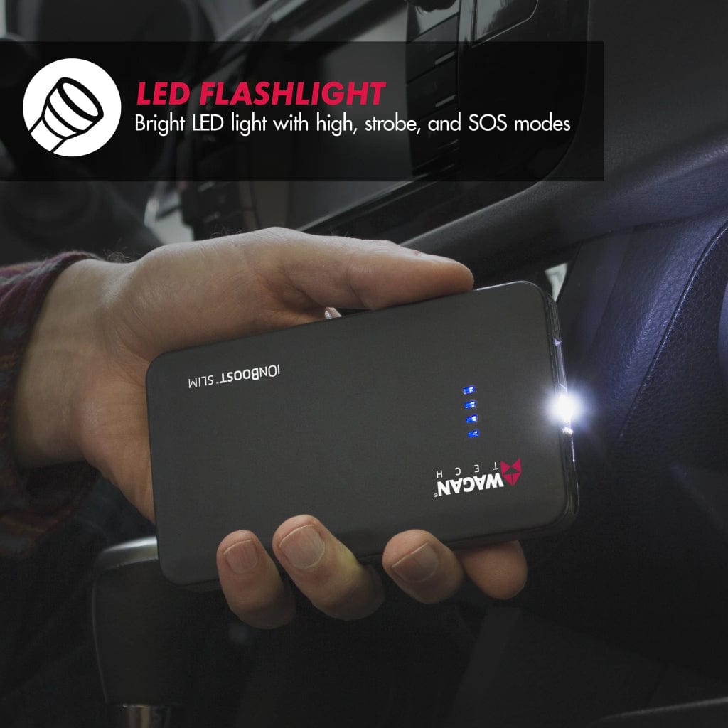 7504 Wagan Tech iOnBoost Slim Power Bank with Jump Starter | 5400mAh | CE & FCC Certified