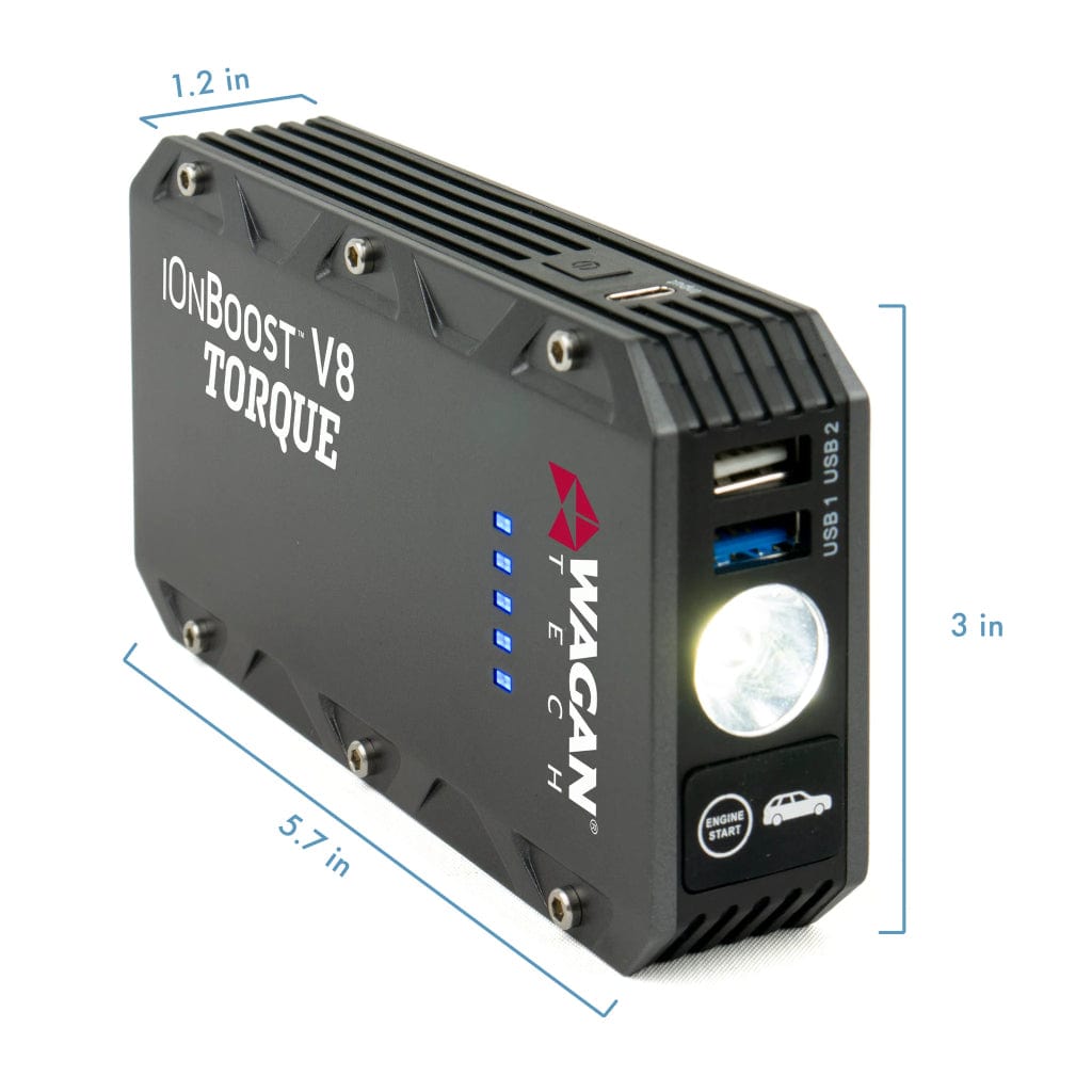 7505 Wagan Tech iOnBoost V8 Torque Power Bank with Jump Starter | 31Wh | CE, RoHS, FCC Certified