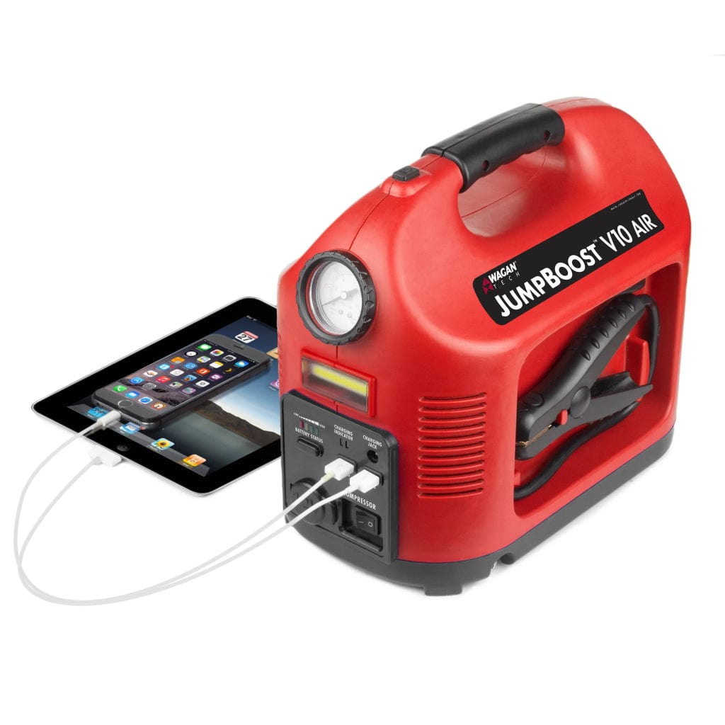 7556 Wagan Tech JumpBoost V10 Air Power Station with Jump Starter & Inflator | 12V | Outdoor Power Supply
