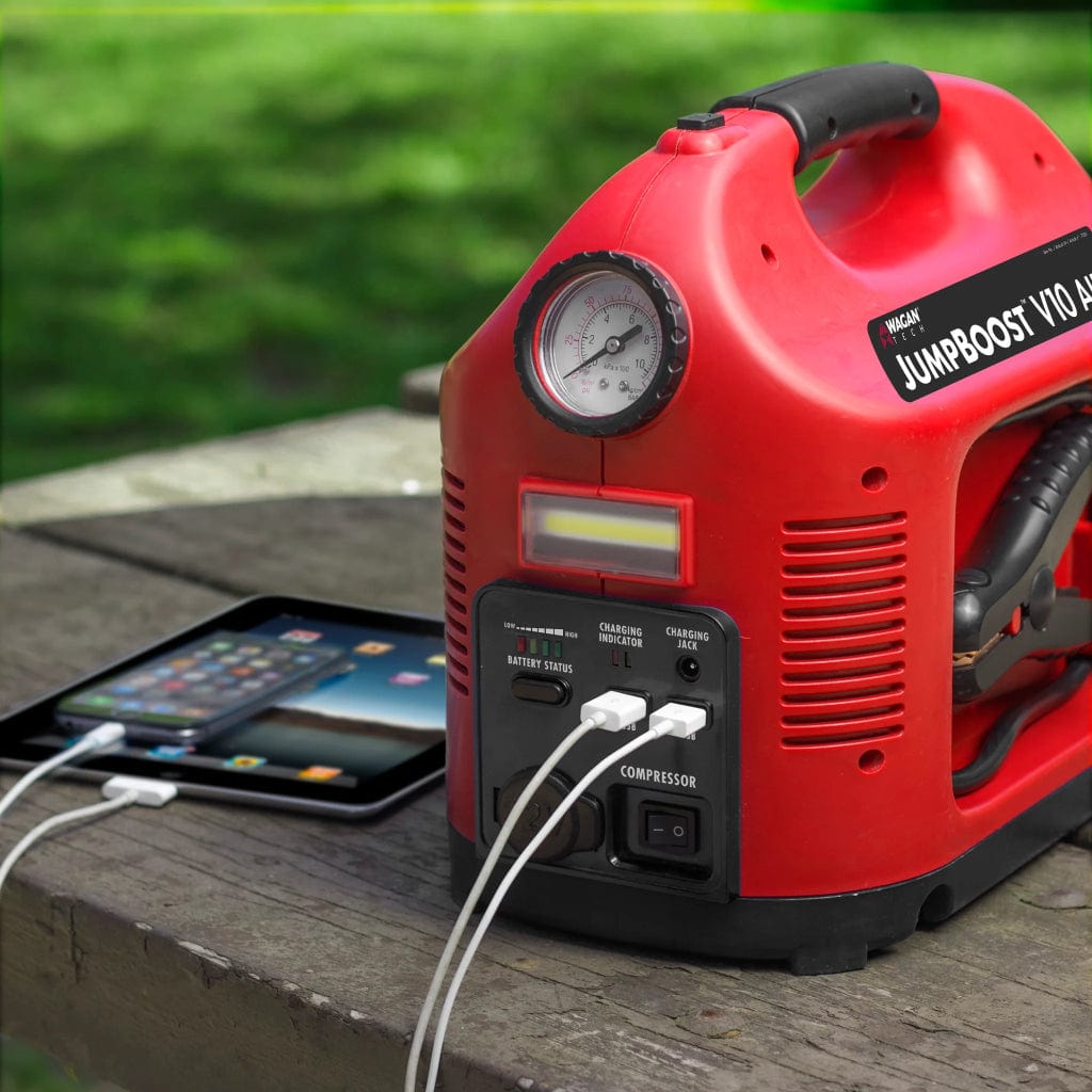 7556 Wagan Tech JumpBoost V10 Air Power Station with Jump Starter & Inflator | 12V | Outdoor Power Supply