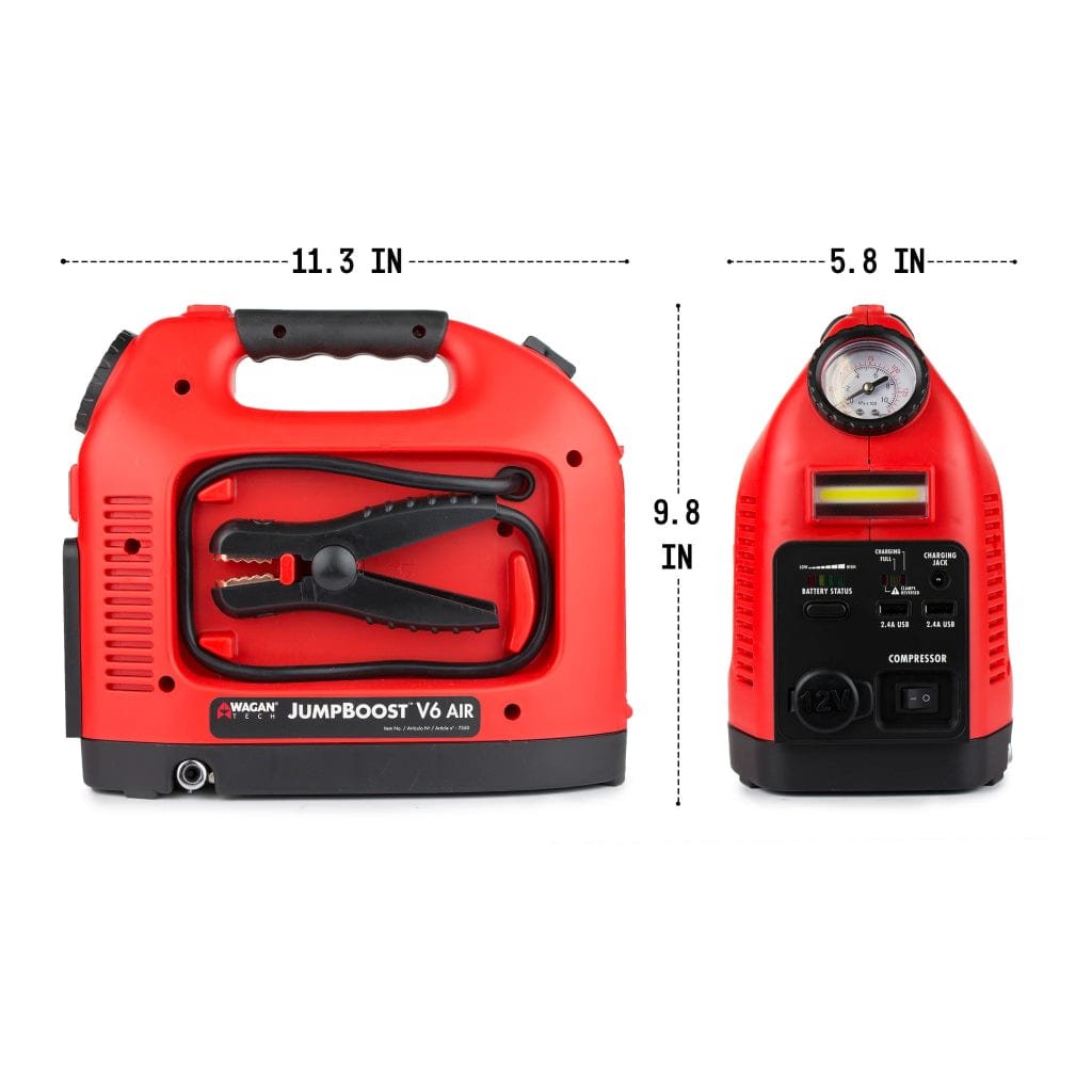 7550 Wagan Tech JumpBoost V6 Air Power Station with Jump Starter & Inflator | 12V | Outdoor Power Supply