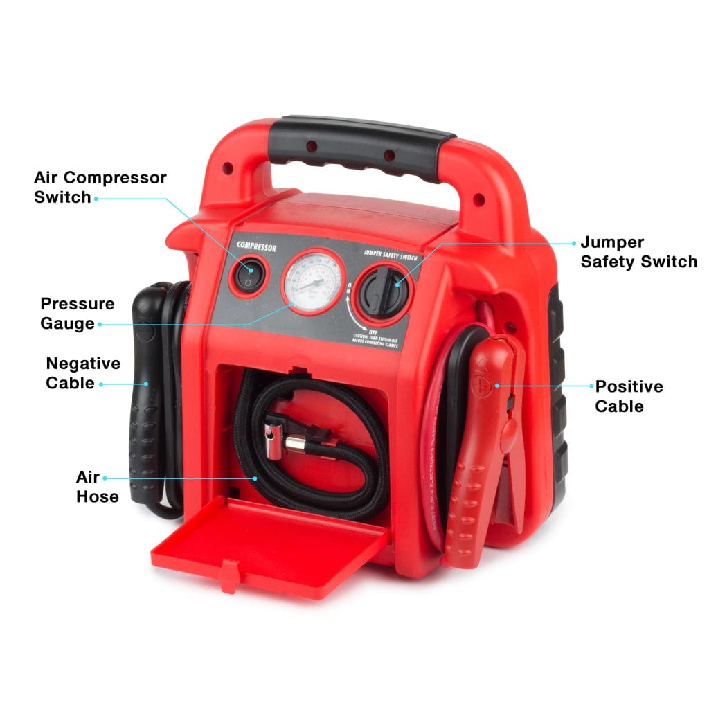 7552 Wagan Tech JumpBoost V8 Air Power Station with Jump Starter & Inflator | 12V | Outdoor Power Supply