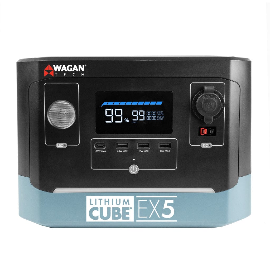 8835 Wagan Tech Lithium Cube EX5 Power Station | 504Wh | 500W | Solar Generator
