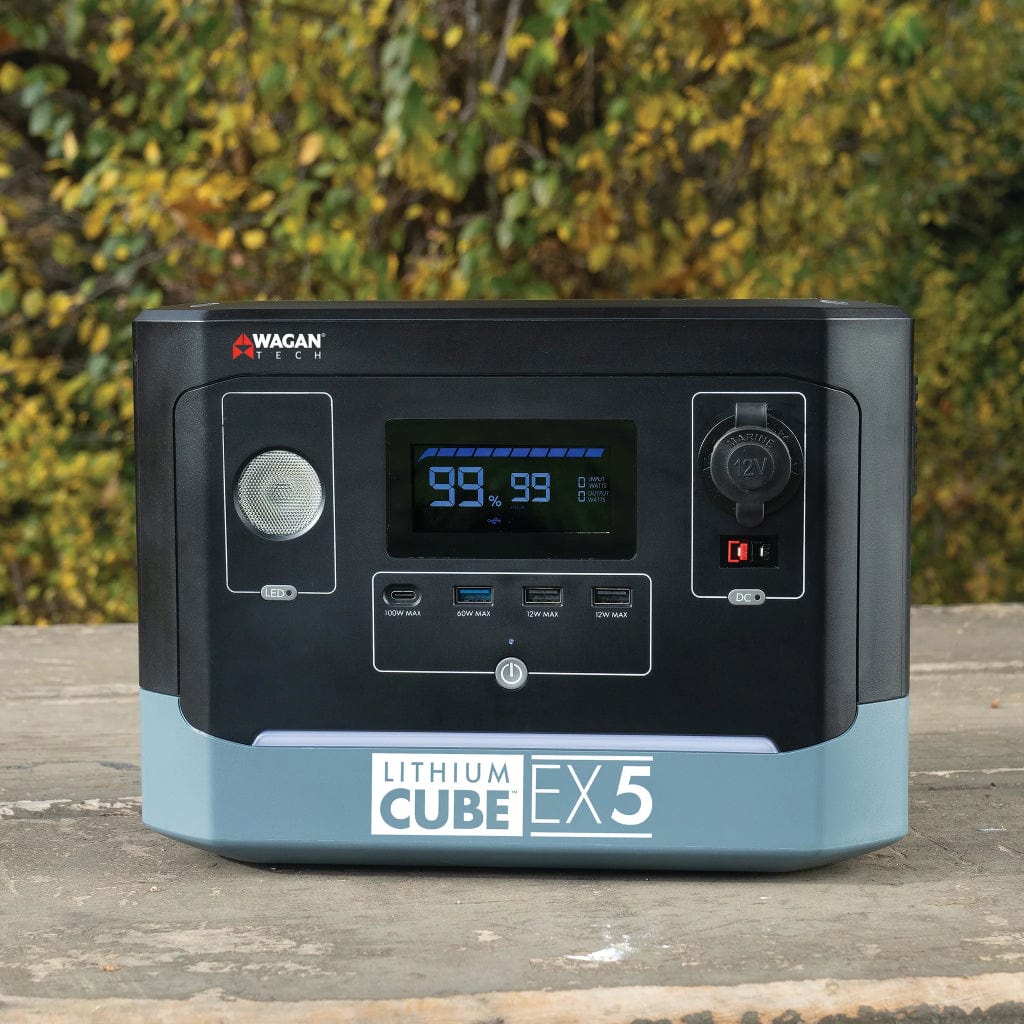 8835 Wagan Tech Lithium Cube EX5 Power Station | 504Wh | 500W | Solar Generator