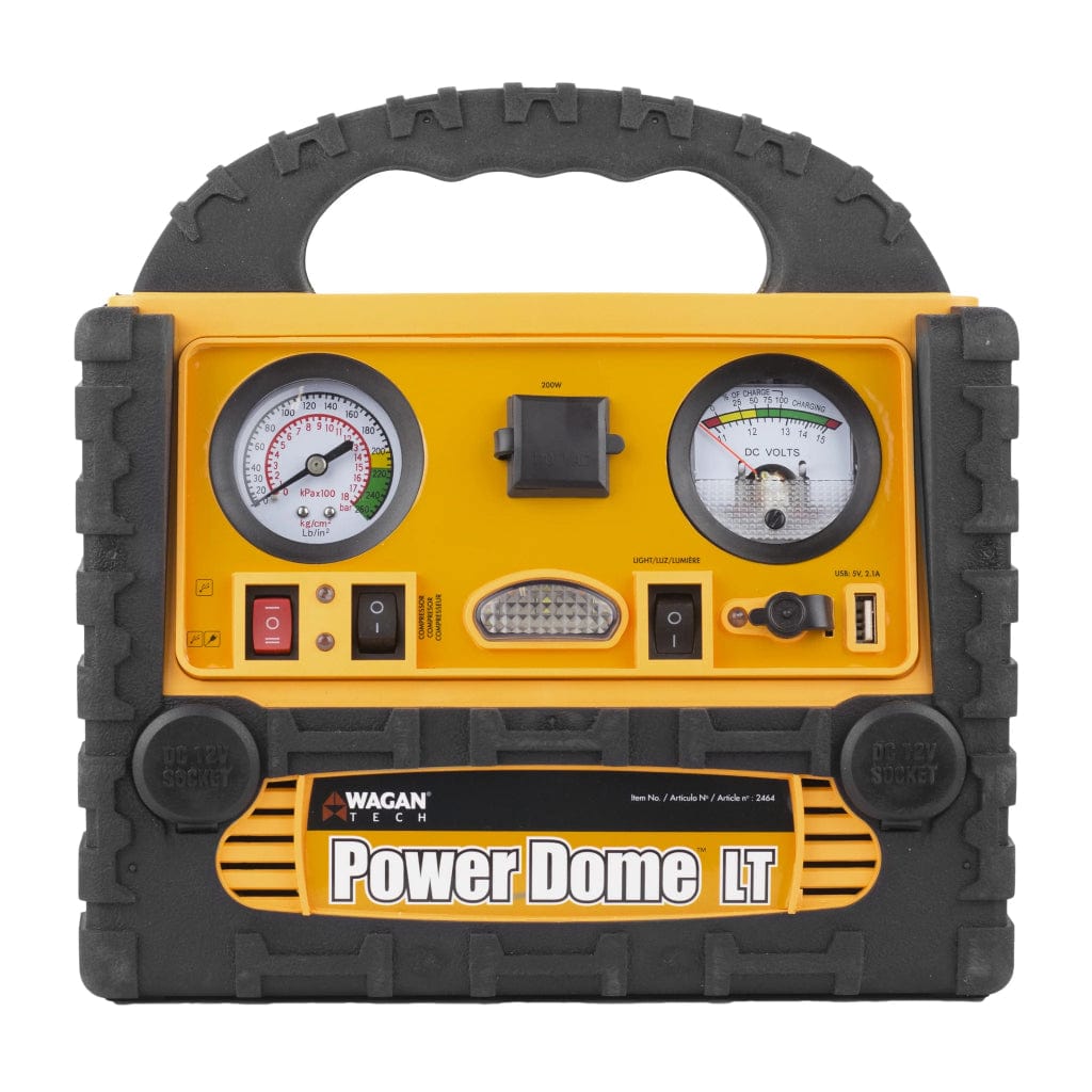 2464 Wagan Tech Power Dome LT Portable Power Station with Jump Starter & Inflator | 200 Watts | 110 Volts