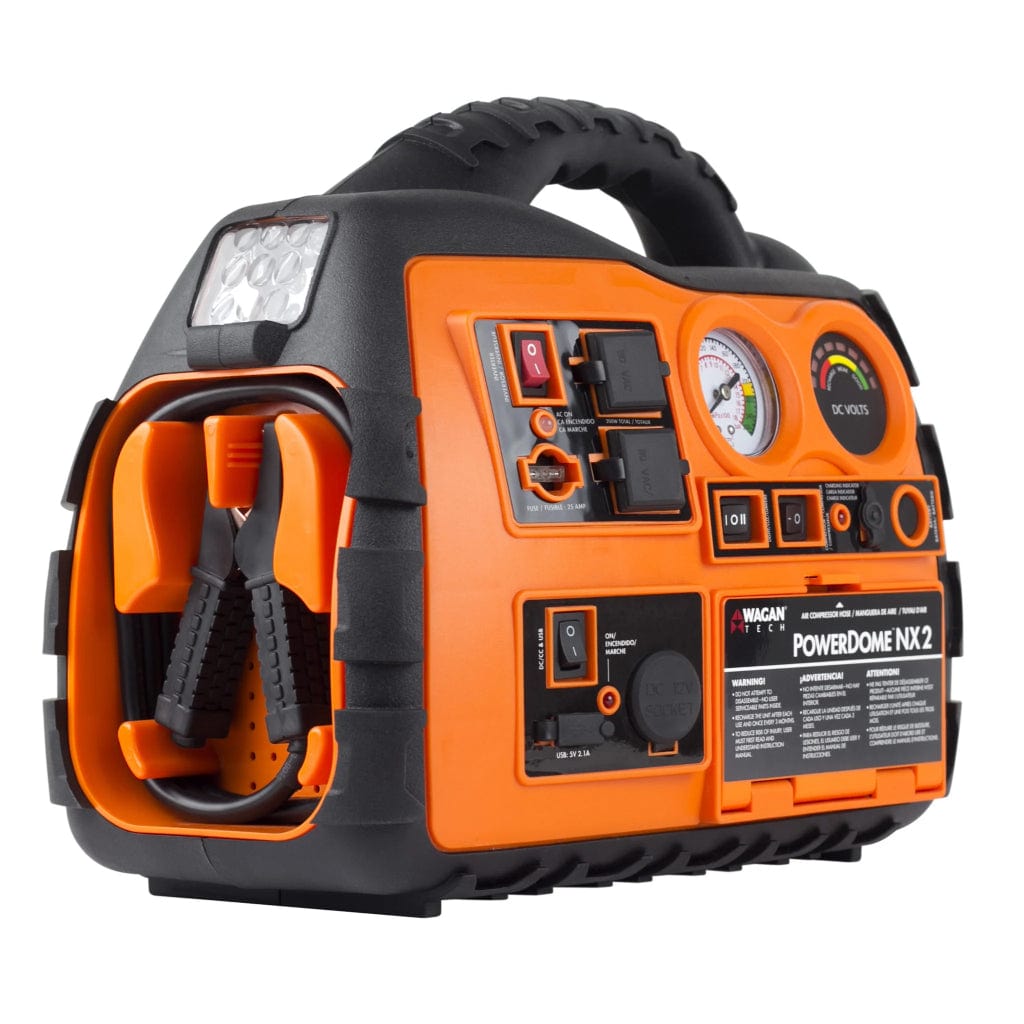 2485-9 Wagan Tech Power Dome NX2 Portable Power Station with Inflator and Jump Starter | 200 Watts | 110 Volts