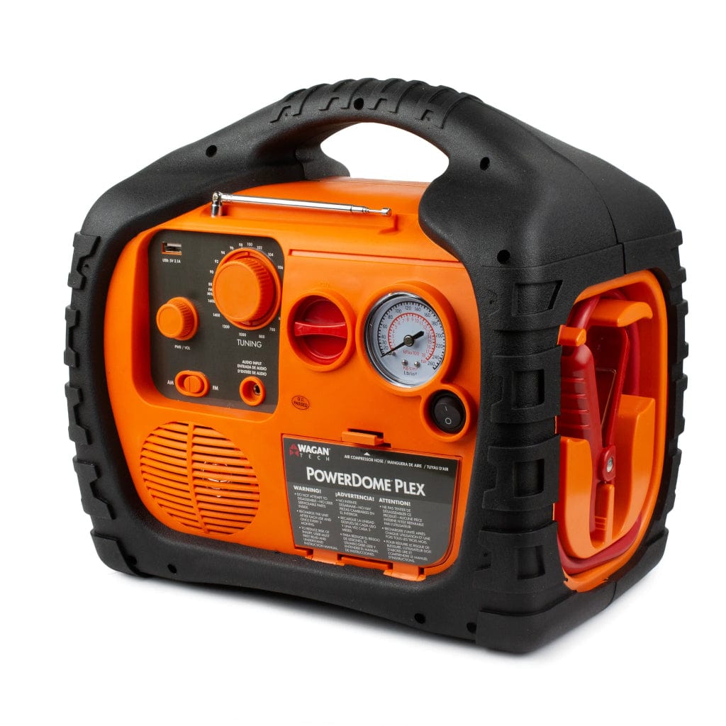 7561 Wagan Tech Power Dome PLEX Portable Power Station with Jump Starter & Inflator | 14Ah | 115 Volts | SLA Battery