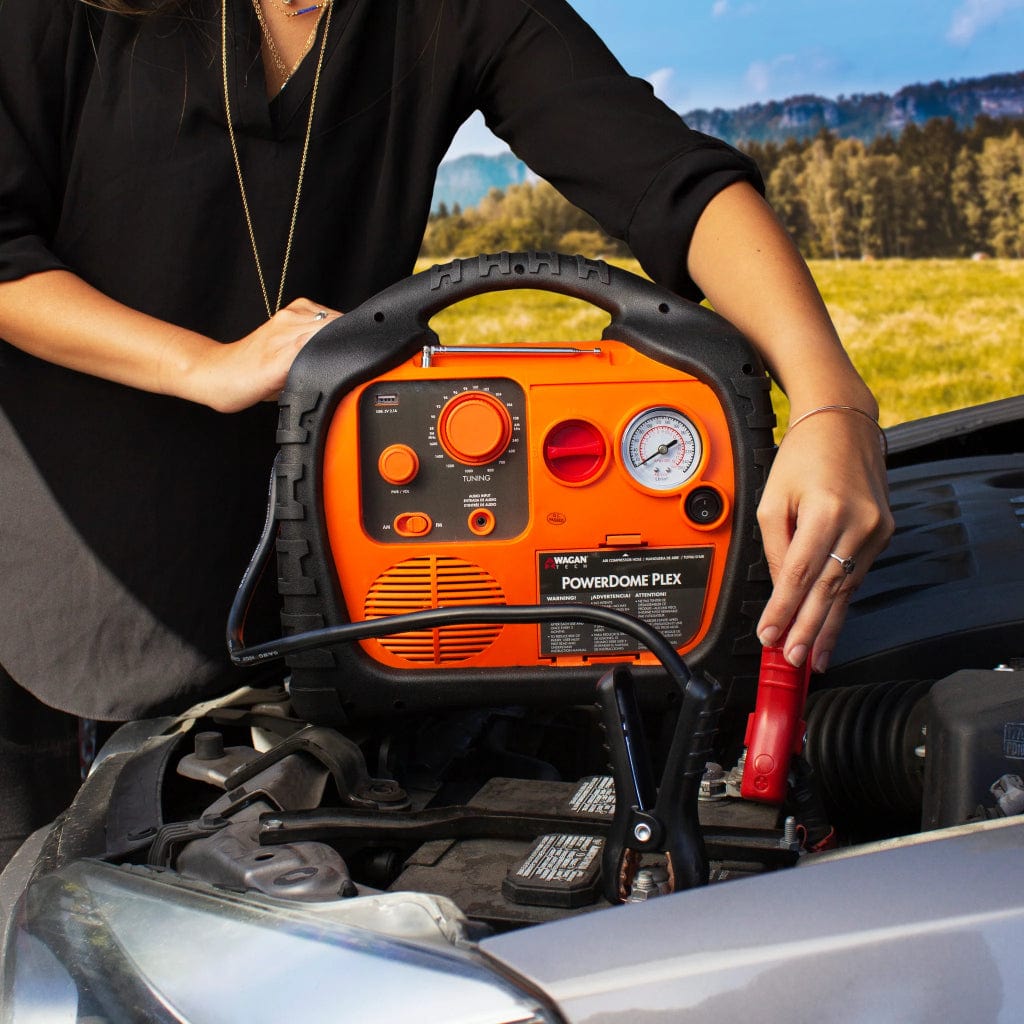 7561 Wagan Tech Power Dome PLEX Portable Power Station with Jump Starter & Inflator | 14Ah | 115 Volts | SLA Battery
