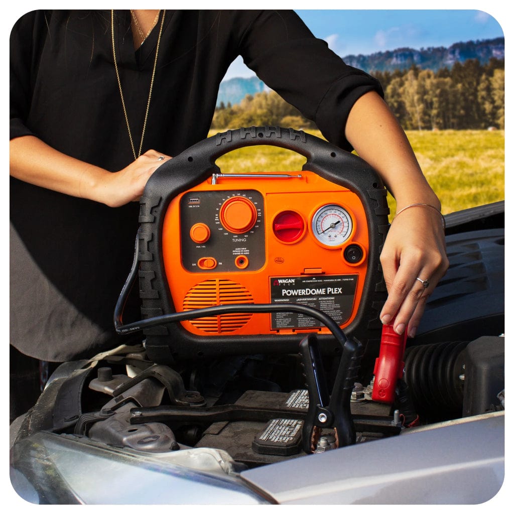 7561 Wagan Tech Power Dome PLEX Portable Power Station with Jump Starter & Inflator | 14Ah | 115 Volts | SLA Battery