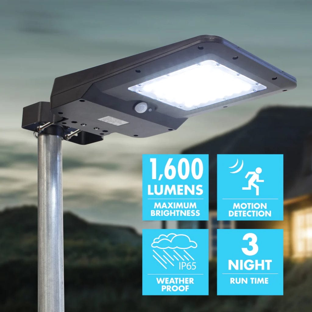 8586 Wagan Tech Solar + LED Flood Light 1600 | IP65 Rated | CE Certified | RoHS Compliant