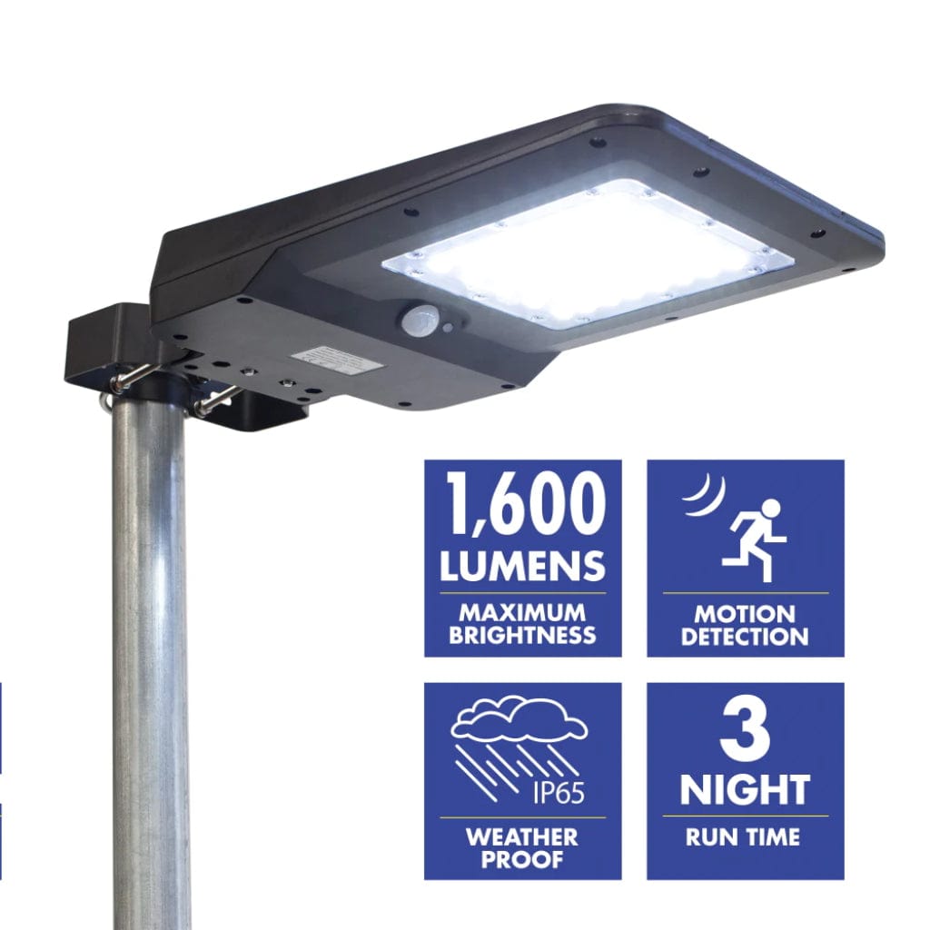 8586 Wagan Tech Solar + LED Flood Light 1600 | IP65 Rated | CE Certified | RoHS Compliant