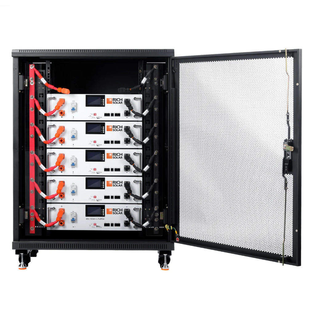 Rich Solar Alpha 5 48V 4800Wh 100Ah LiFePO4 Server Rack Battery | IP65 Rated | 7000 Cycles | Lightweight | Solar Battery