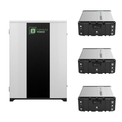 Fortress Power DuraRack Indoor / Outdoor Enclosure with 3 or 4 eFlex Batteries | IP65 Rated | Carbon Steel