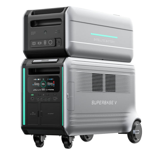 Zendure SuperBase V6400 Solar Generator + B6400 Satellite Battery Portable Power Station Bundle | 6.438kWh | Dual Voltage