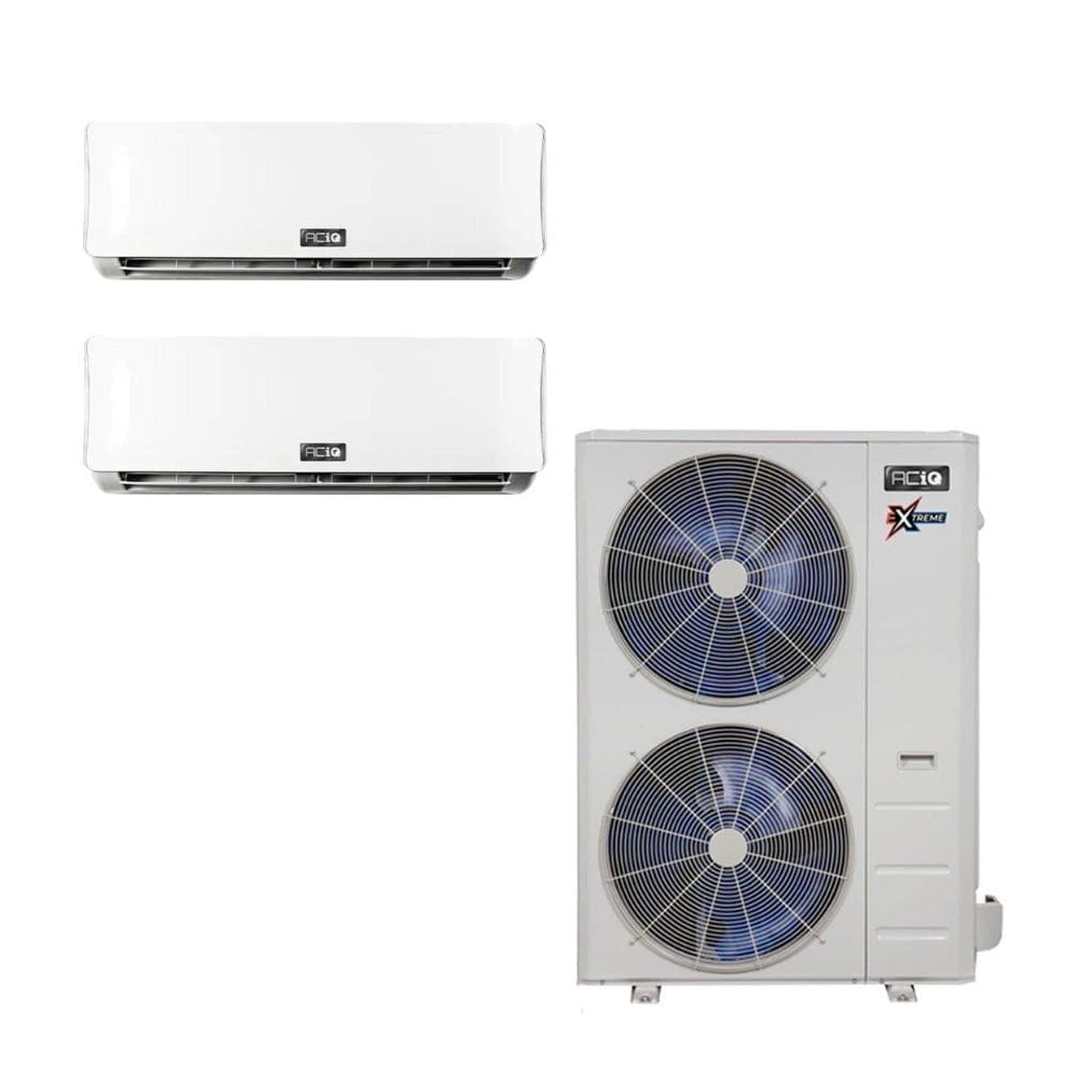 ACiQ-48Z-HH-M6C / ACIQ-24W-HH-MD-2 ACiQ 48k BTU Extreme 2-Zone Wall Mount Mini Split System R454B | 23.0 SEER2 | Extreme Heat 24+24