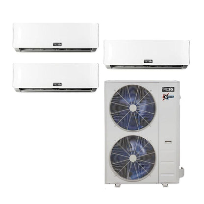ACiQ-48Z-HH-M6C / ACIQ-06W-HH-MD / ACIQ-18W-HH-MD-2 ACiQ 48k BTU Extreme 3-Zone Wall Mount Mini Split System R454B | 23.0 SEER2 | Extreme Heat 6+18+18