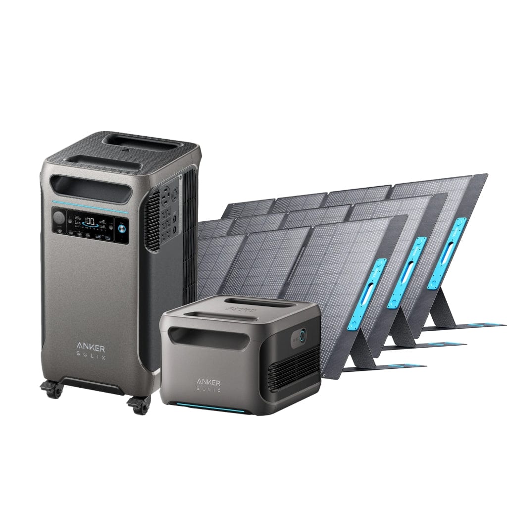 Anker SOLIX F3800 LiFePO4 Portable Power Station [Build Your Custom Bundle] | 6000W–12000W | 3.84kWh–26.9kWh | Home Power Back Up