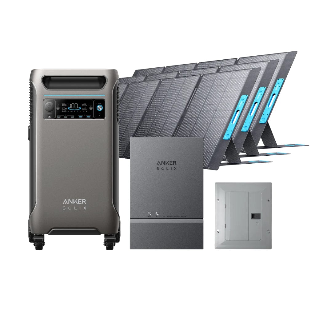 Anker SOLIX F3800 LiFePO4 Portable Power Station [Build Your Custom Bundle] | 6000W–12000W | 3.84kWh–26.9kWh | Home Power Back Up