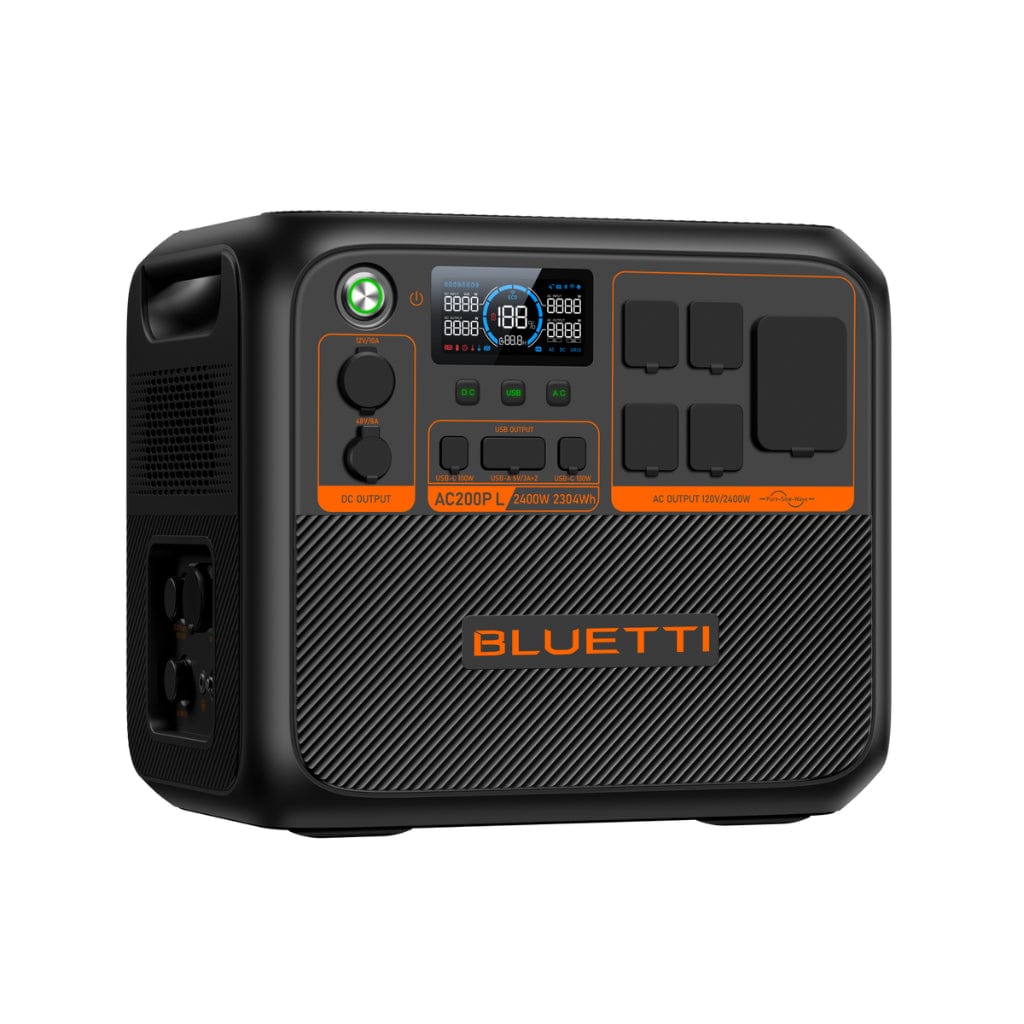 P-AC200PL-US-GY-BL-010 Bluetti AC200P L LiFePO4 Portable Power Station | 2400W | 2304Wh | 3000 Cycle | MPPT Controller