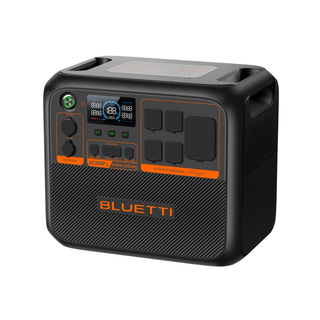 P-AC200PL-US-GY-BL-010 Bluetti AC200P L LiFePO4 Portable Power Station | 2400W | 2304Wh | 3000 Cycle | MPPT Controller